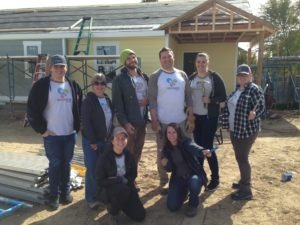 Habitat for Humanity volunteers at Harmony Cottages in Fort Collins